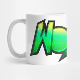 Green "World" graffiti Mug